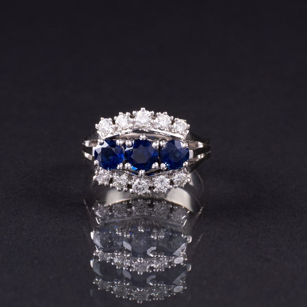 Saphir-Brillant-Ring Saphir-Brillant-Ring