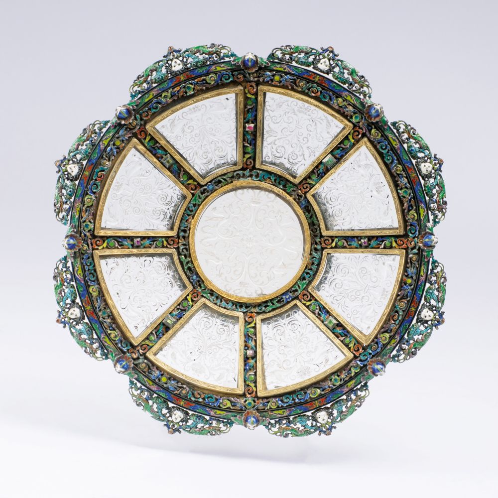 A Magnificent Viennese Neo-Renaissance Rock Crystal Plate