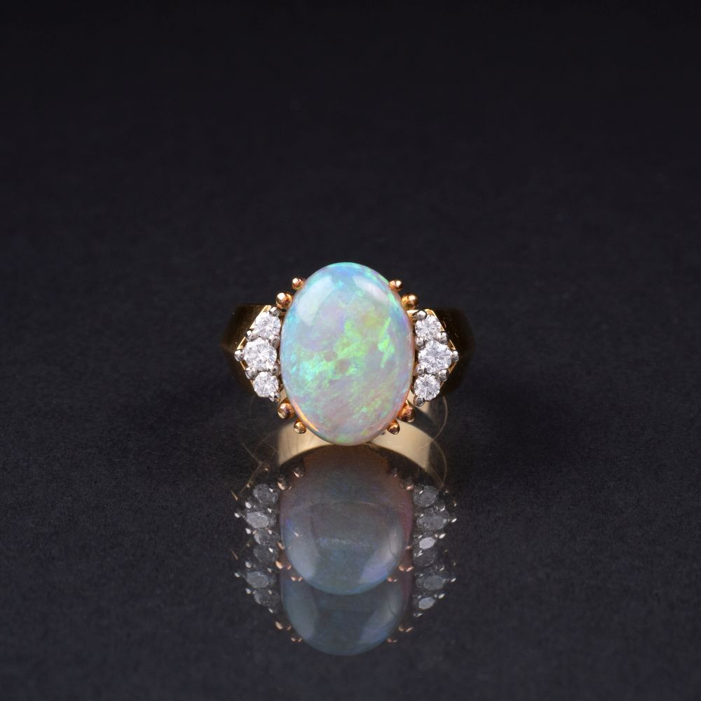 Vintage Opal-Brillant-Ring Vintage Opal-Brillant-Ring