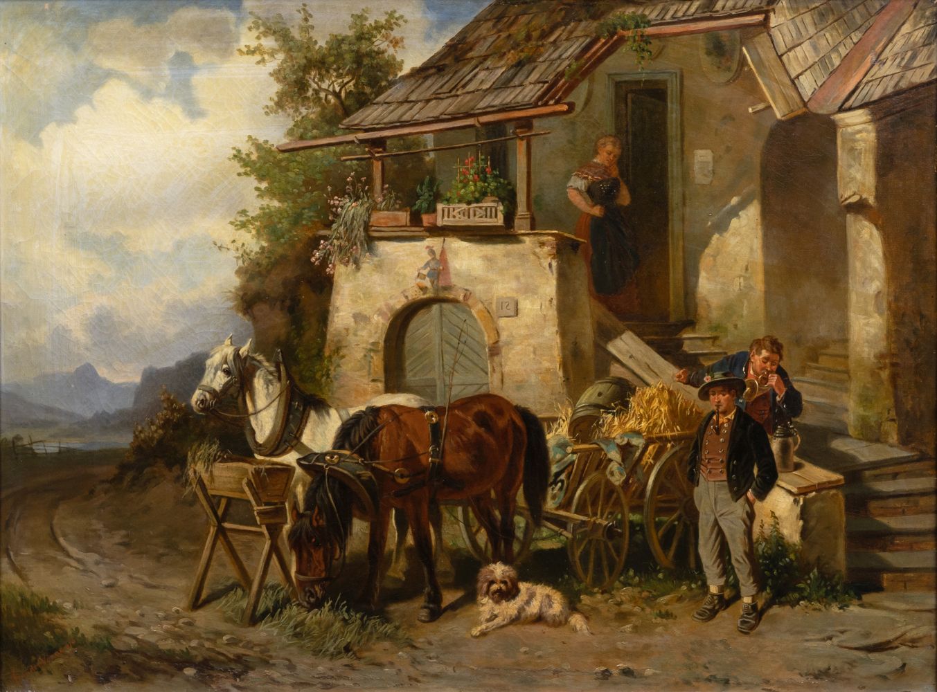 Adolf van der Venne - Eine verdiente Rast Eine verdiente Rast