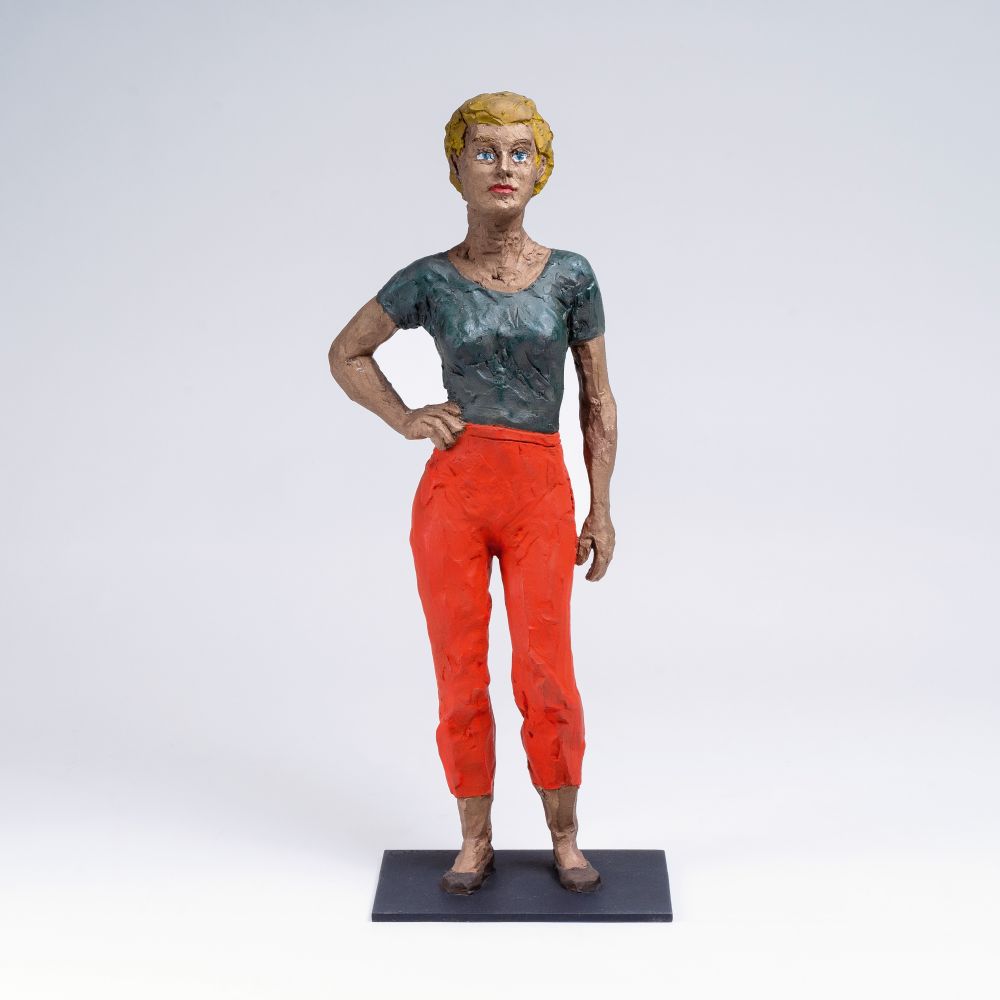 Woman with Red Trousers