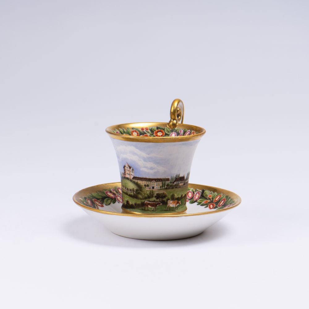 A Cup and Saucer with Castle View