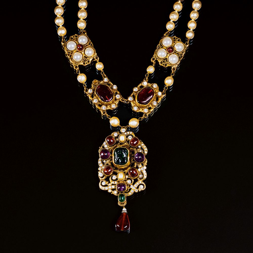 A Gripoix Faux-Pearl Renaissance-Collier - image 2