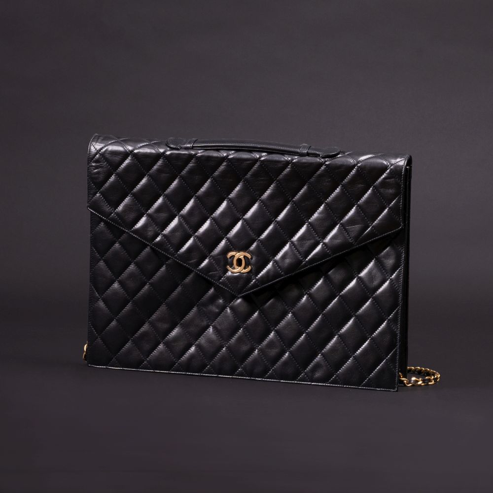 Chanel - A Chanel Portfolio Single Flap Bag A Chanel Portfolio Single Flap Bag