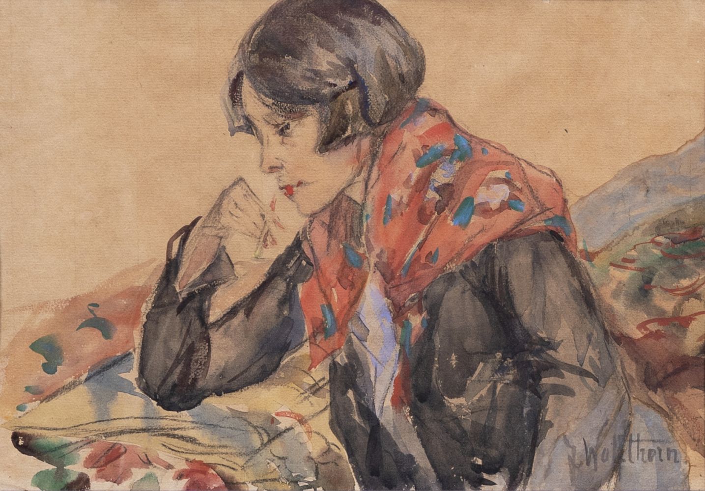 Lady with Scarf