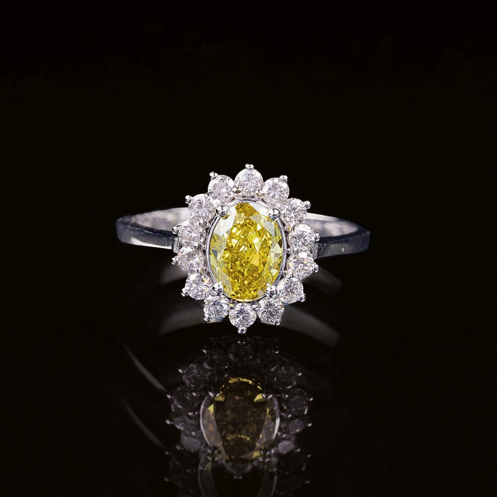 A Vivid Fancy Diamond Ring