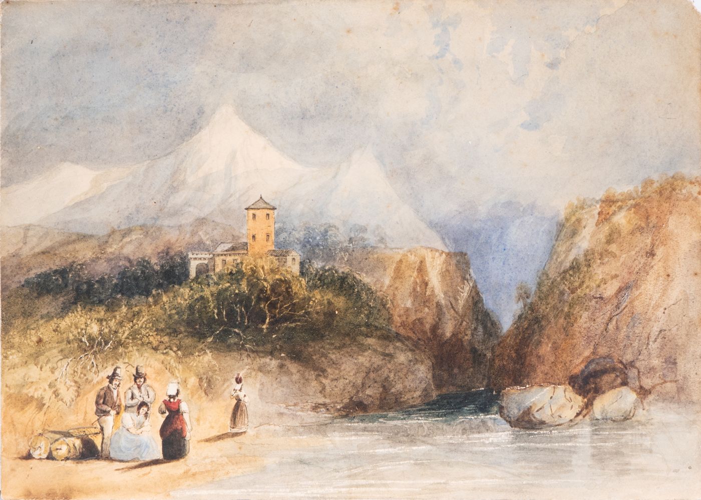 James Wilson Carmichael - Mansion in the Mountains Mansion in the Mountains