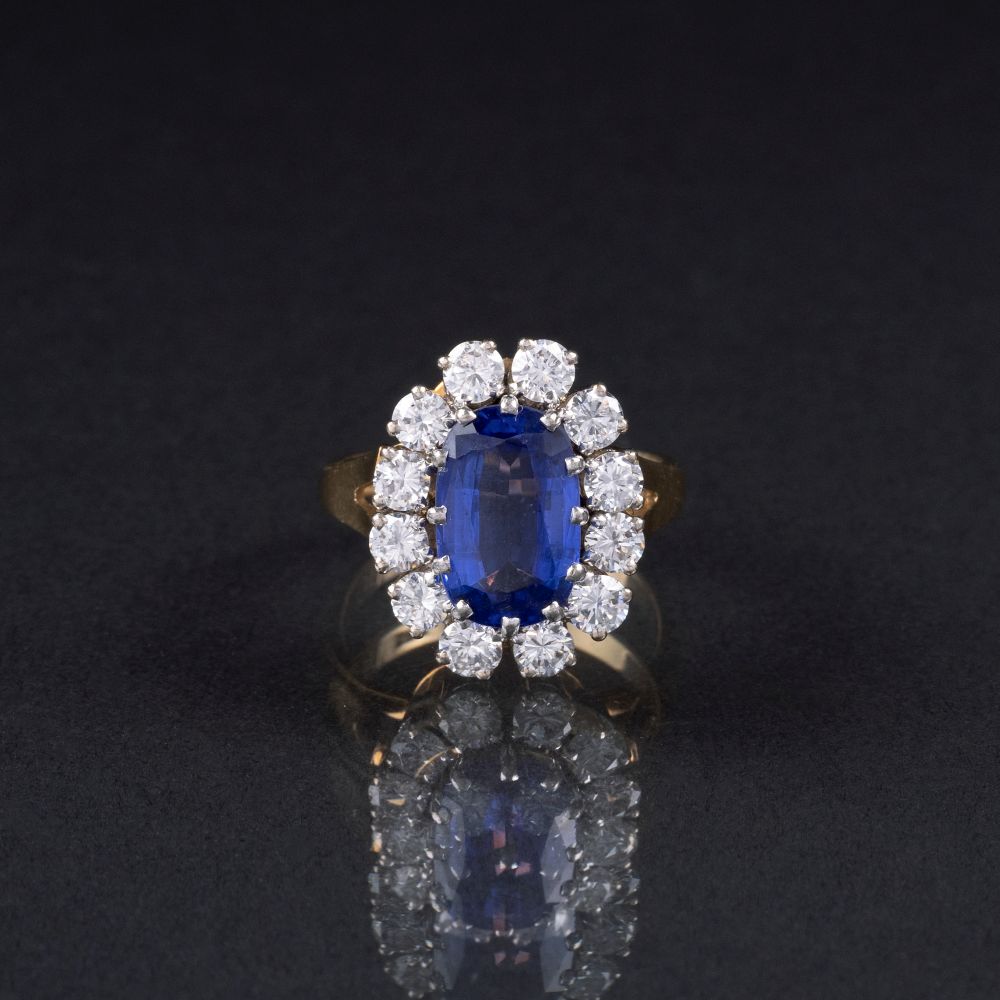 Tansanit-Brillant-Ring Tansanit-Brillant-Ring