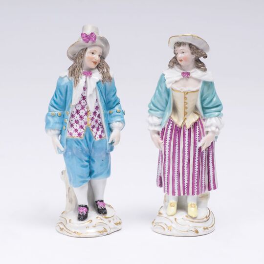 A Pair of Figures 'Comedian and Comedienne'