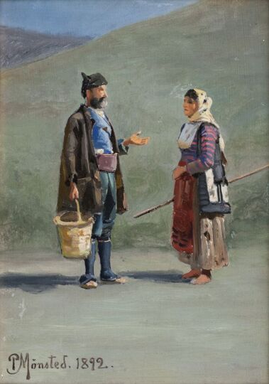 Couple in a traditional Dress