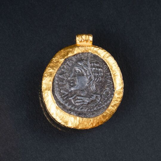 Gold-Anhänger mit römischer Münze 'Julia Mamaea'