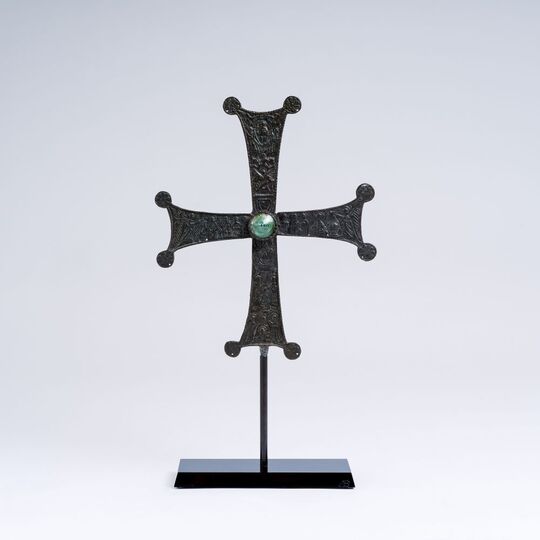 Byzantinisches Prozessionskreuz mit biblischen Szenen