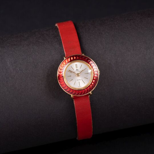 Damen-Armbanduhr mit Wechsel-Lünette und Bändern