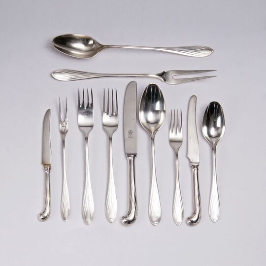 An extensive Art Nouveau Cutlery Model 3001 and 3001 ½