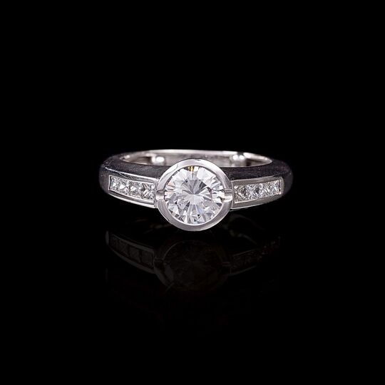 A Flawless River Solitaire Diamond Ring