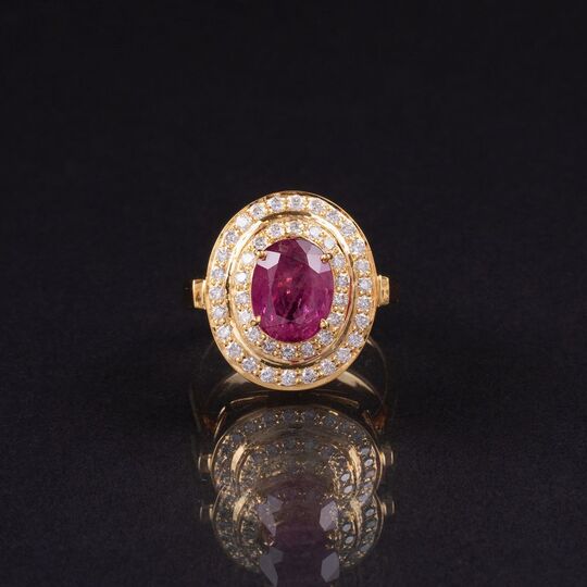 A Ruby Diamond Ring