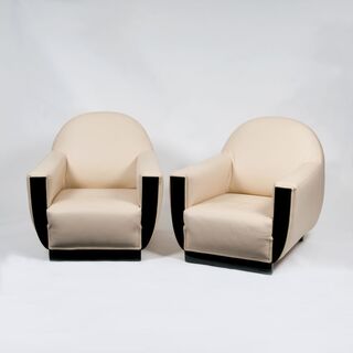 A Pair of Art-déco Club-Chairs
