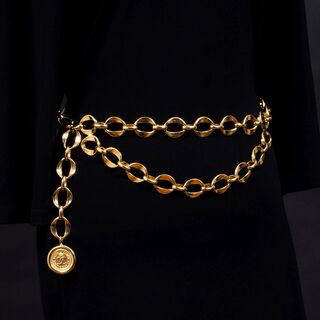 A Chain Belt with Coin Pendant
