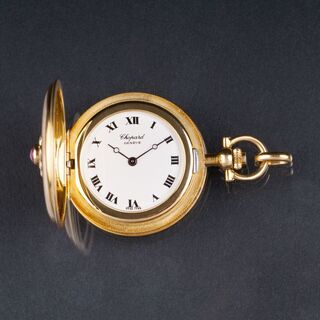 Chopard - Damen-Taschenuhr mit Rubin- und Brillant-Besatz Damen-Taschenuhr mit Rubin- und Brillant-Besatz
