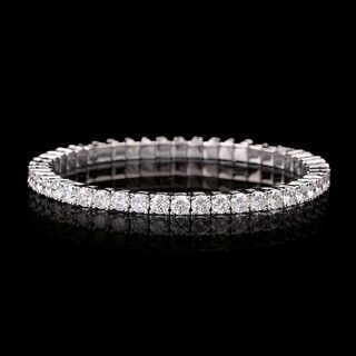 A Rare White Diamond Bracelet