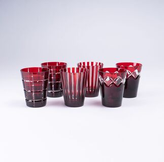 A Set  of  9 Modern Water Glasses