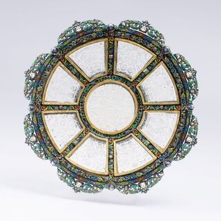 Hermann Böhm, Gold- und Silberwarenfabrik, gegr. 1866 in Wien - A Magnificent Viennese Neo-Renaissance Rock Crystal Plate A Magnificent Viennese Neo-Renaissance Rock Crystal Plate