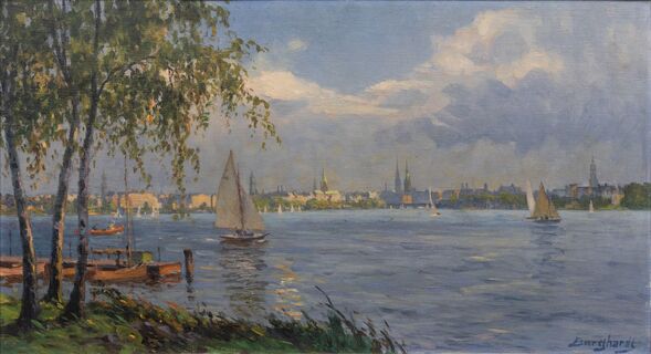 Segelboote auf der Alster