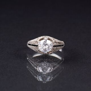 Art-déco Diamant-Ring