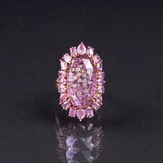 Amethyst Pink-Saphir-Ring