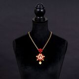 A Devotion Necklace with heart and rose ornament 'Good Luck' - image 2