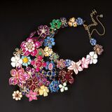 A Grande Gripoix Flower Necklace - image 2