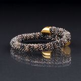 Diamant-Armspange mit Gold-Applikation - Bild 1