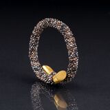 A Diamond Cuff Bangle with Gold Applications - image 2