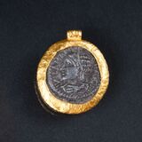 Gold-Anhänger mit römischer Münze 'Julia Mamaea' - Bild 1