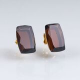 A Pair of Smoky Quartz Earstuds - image 1