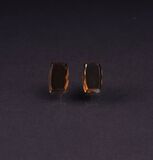 A Pair of Smoky Quartz Earstuds - image 2