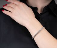 A Rare White Diamond Bracelet - image 3