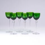 A Set of  6 Hock Glasses 'Amadeus', green