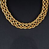 Gold-Collier mit Flecht-Dekor - Bild 2