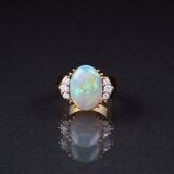 Vintage Opal-Brillant-Ring
