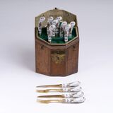 Rare Travel Cutlery in a Box with Ch'il-Lin Decoration - image 1