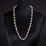 A Faux Pearls Necklace with Crystals - image 1