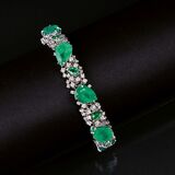 An Emerald Diamond Bracelet - image 1