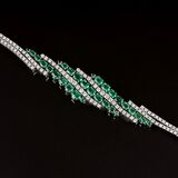 A fine Emerald Diamond Bracelet - image 1