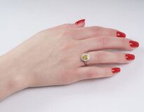 A Vivid Fancy Diamond Ring - image 2