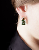 A Pair of Lagoon Tourmaline Fancy Diamond Earrings - image 2
