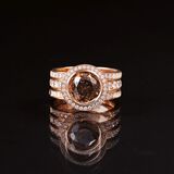 Entourage-Ring mit Fancy-Diamant - Bild 1