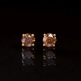 A Pair of Fancy Diamond Solitaire Earstuds - image 1