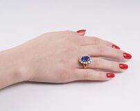 A Tanzanite Diamond Ring - image 2