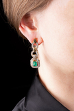 Paar Brillant-Smaragd-Ohrhänger - Bild 2